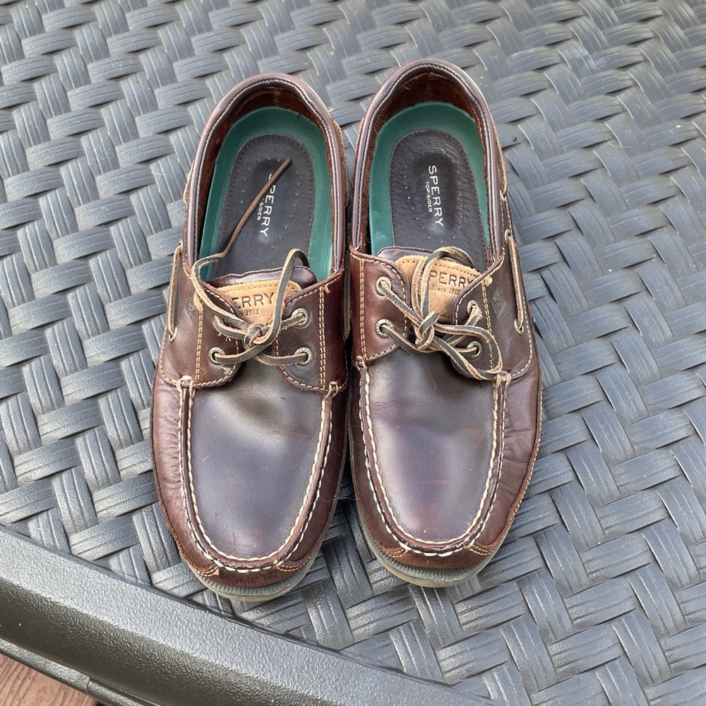 Sperry Dark Brown Leather Boat Shoes